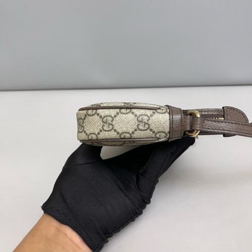 Gucci Ophidia Shoulder Bag GG Monogram Beige Brown Green