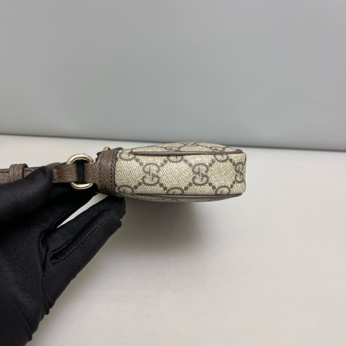 Gucci Ophidia Shoulder Bag GG Monogram Beige Brown Green