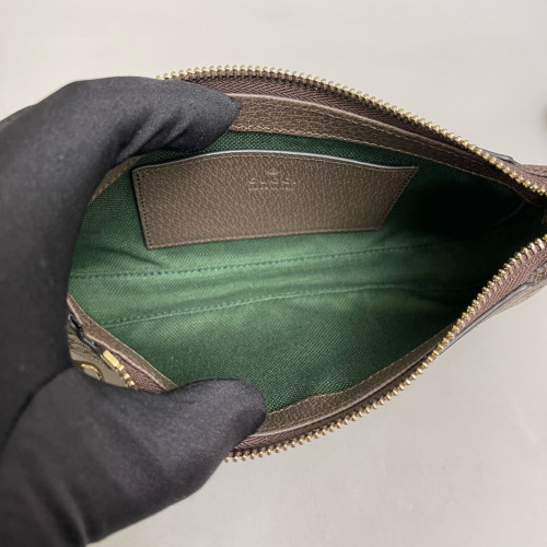 Gucci Ophidia Shoulder Bag GG Monogram Beige Brown Green