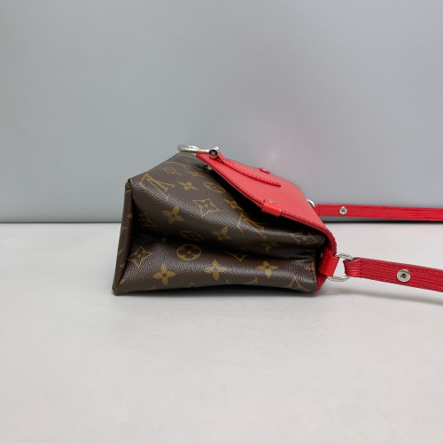 Louis Vuitton Saint Michel Epi Monogram Red Brown