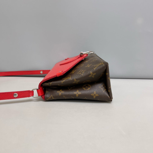 Louis Vuitton Saint Michel Epi Monogram Red Brown