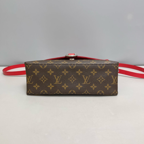 Louis Vuitton Saint Michel Epi Monogram Red Brown