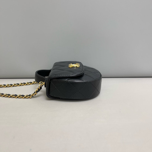 Chanel Quilted Top Handle Flap Calfskin Black
