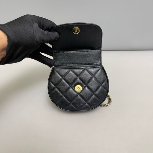Chanel Quilted Top Handle Flap Calfskin Black