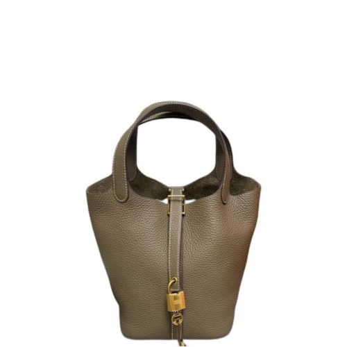 Hermes Picotin 18 Taurillon Clemence 18 Etoupe Hermes Picotin 18 Taurillon Clemence 18 Etoupe