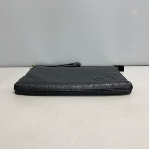 Gucci Clutch Grained Calfskin Black