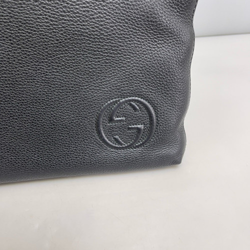 Gucci Clutch Grained Calfskin Black