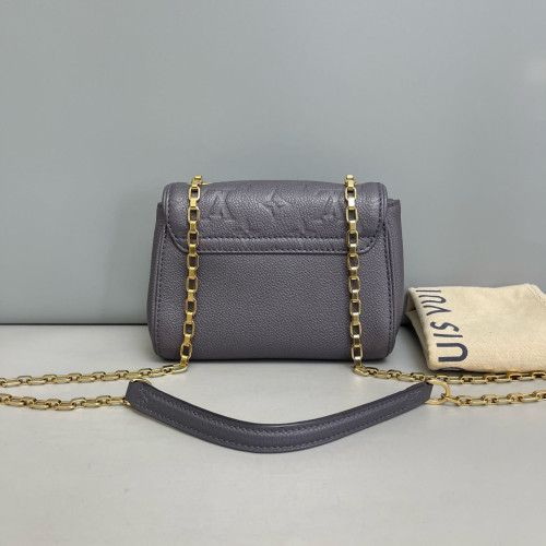 Louis Vuitton Studded Shoulder Bag Monogram Empreinte Grey