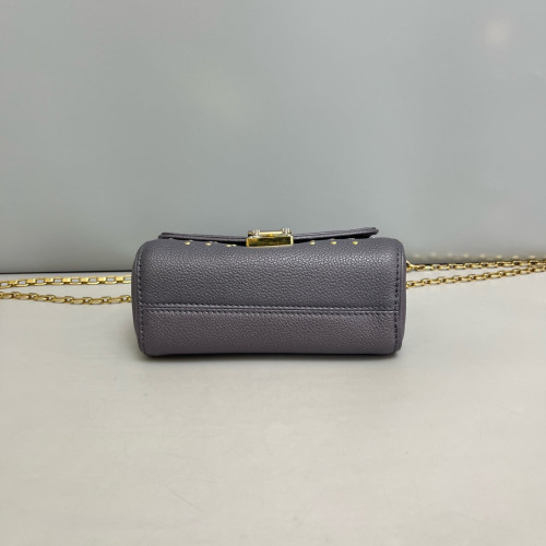 Louis Vuitton Studded Shoulder Bag Monogram Empreinte Grey