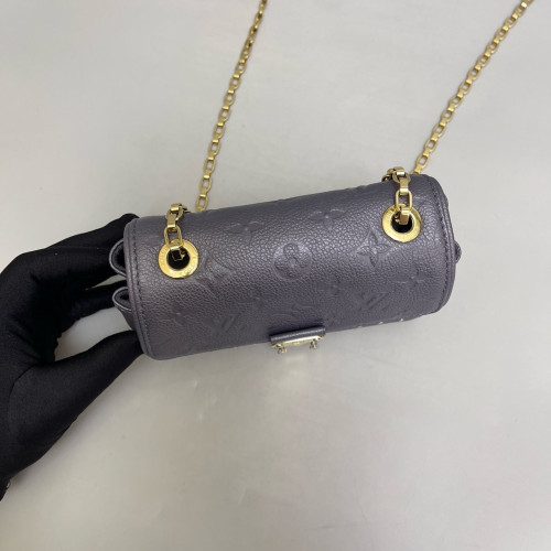 Louis Vuitton Studded Shoulder Bag Monogram Empreinte Grey