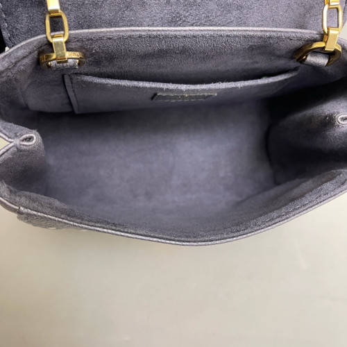 Louis Vuitton Studded Shoulder Bag Monogram Empreinte Grey