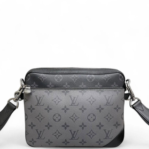 Louis Vuitton Trio Messenger Bag Monogram Eclipse Black Grey