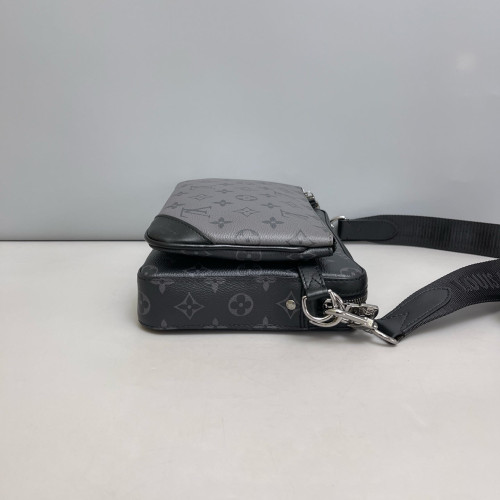 Louis Vuitton Trio Messenger Bag Monogram Eclipse Black Grey