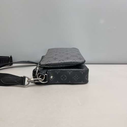 Louis Vuitton Trio Messenger Bag Monogram Eclipse Black Grey