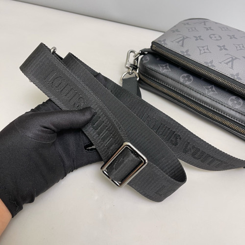 Louis Vuitton Trio Messenger Bag Monogram Eclipse Black Grey