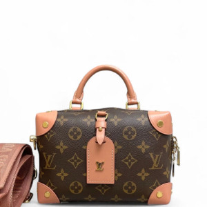 Louis Vuitton Petite Malle Souple Monogram Pink Brown