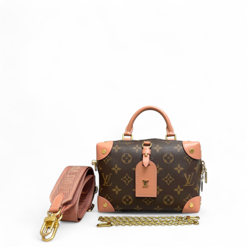Louis Vuitton Petite Malle Souple Monogram Pink Brown