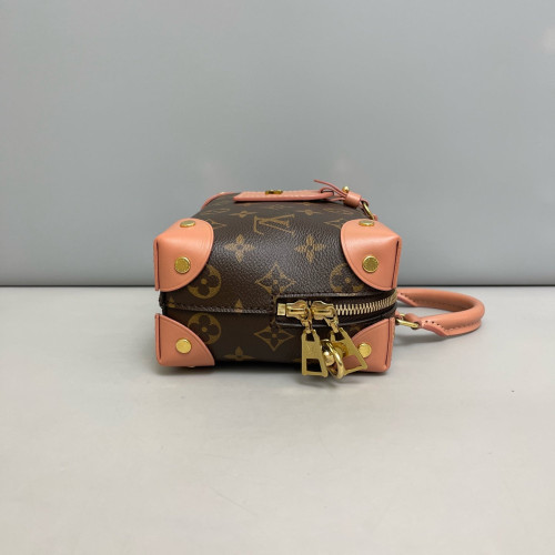 Louis Vuitton Petite Malle Souple Monogram Pink Brown