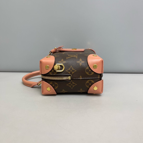 Louis Vuitton Petite Malle Souple Monogram Pink Brown