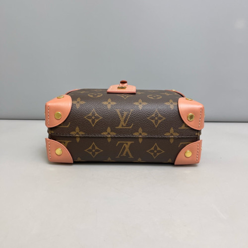 Louis Vuitton Petite Malle Souple Monogram Pink Brown