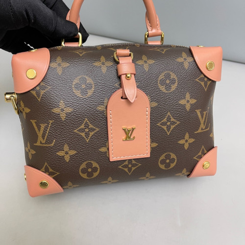 Louis Vuitton Petite Malle Souple Monogram Pink Brown