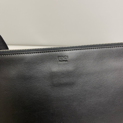 Fendi Strass Bill Pouch Calfskin Black Fendi Strass Bill Pouch Calfskin Black