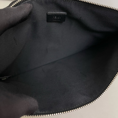 Fendi Strass Bill Pouch Calfskin Black Fendi Strass Bill Pouch Calfskin Black