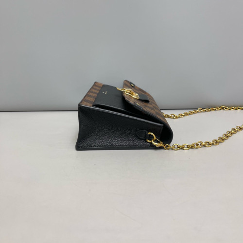 Louis Vuitton Vavin Chain Wallet Damier Ebene Brown