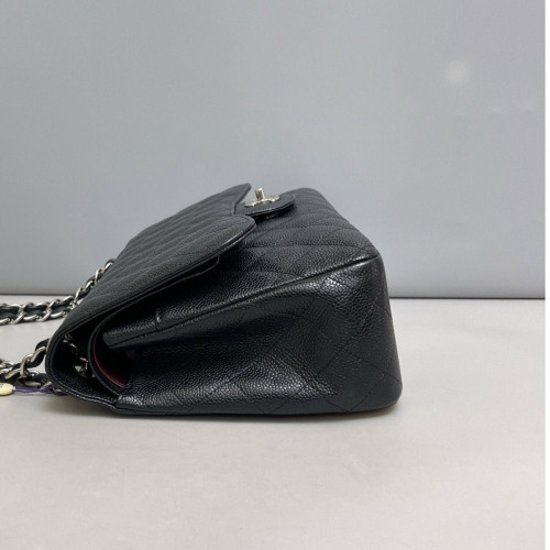 Chanel Quilted Jumbo Double Flap Grained Calfskin Black Chanel Quilted Jumbo Double Flap Grained Calfskin Black