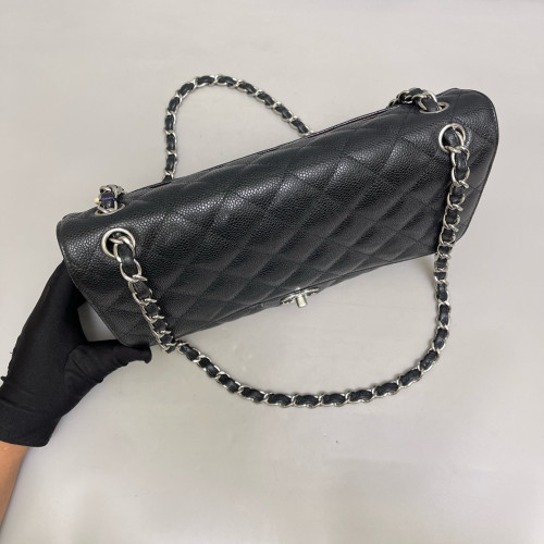 Chanel Quilted Jumbo Double Flap Grained Calfskin Black Chanel Quilted Jumbo Double Flap Grained Calfskin Black