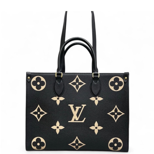 Louis Vuitton Onthego MM Monogram Empreinte Giant Black White