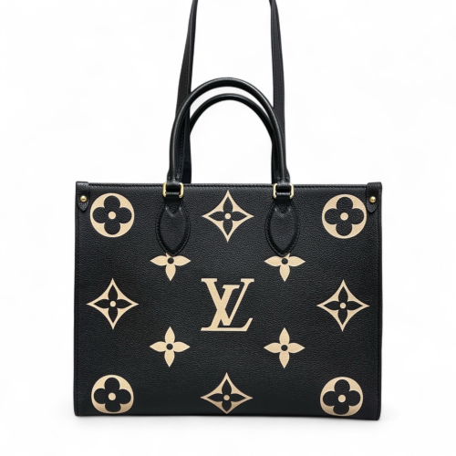 Louis Vuitton Onthego MM Monogram Empreinte Giant Black White