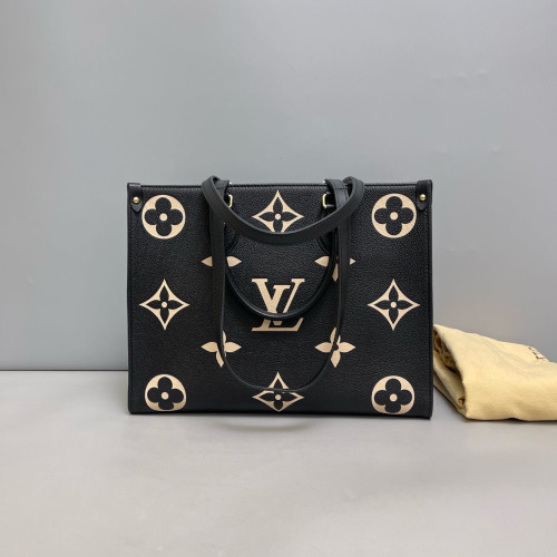 Louis Vuitton Onthego MM Monogram Empreinte Giant Black White
