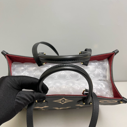 Louis Vuitton Onthego MM Monogram Empreinte Giant Black White