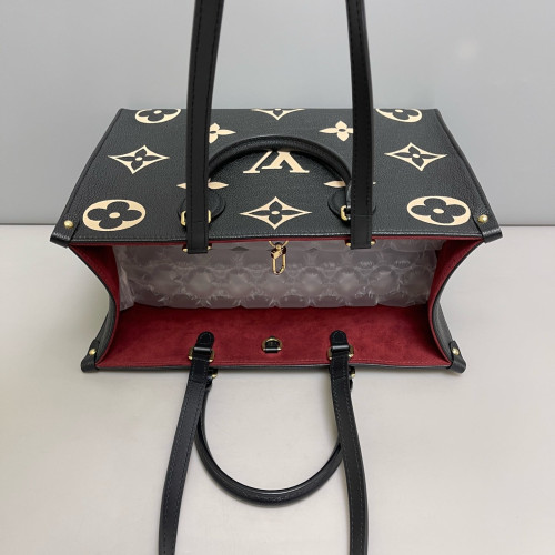 Louis Vuitton Onthego MM Monogram Empreinte Giant Black White