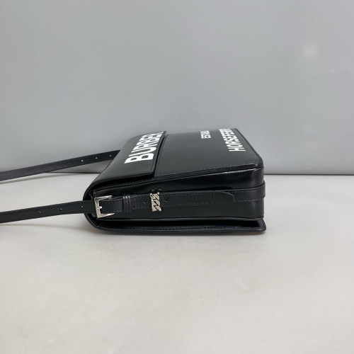 Burberry Crossbody Bag Smooth Calfskin Black White