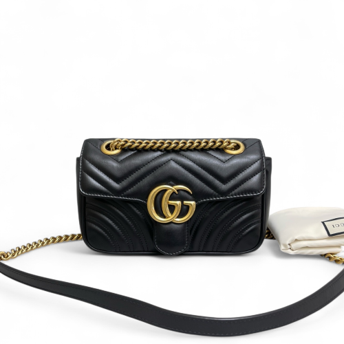 Gucci Mini GG Marmont Calfskin Black Gucci Mini GG Marmont Calfskin Black