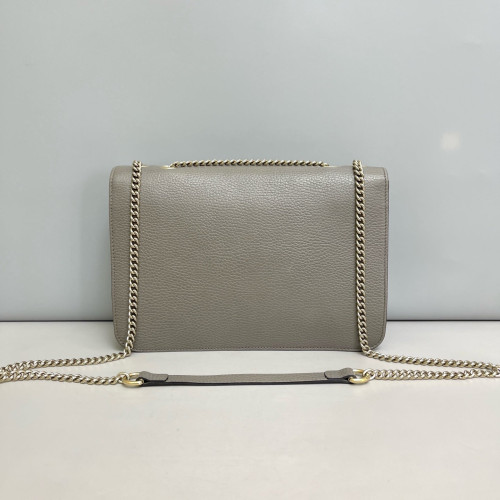 Gucci Medium Interlocking G Shoulder Bag Grained Calfskin Grey Gucci Medium Interlocking G Shoulder Bag Grained Calfskin Grey