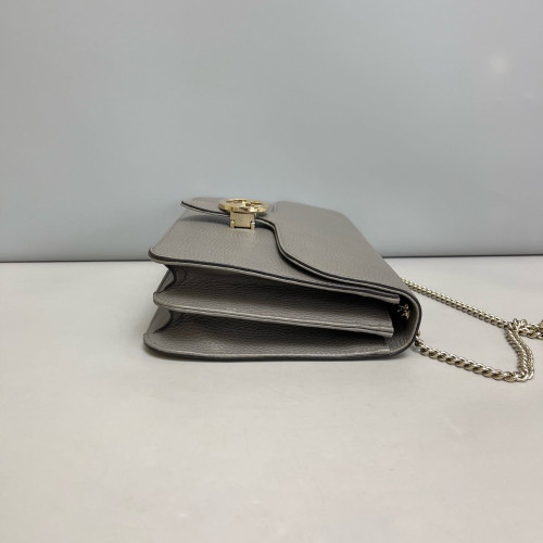 Gucci Medium Interlocking G Shoulder Bag Grained Calfskin Grey Gucci Medium Interlocking G Shoulder Bag Grained Calfskin Grey