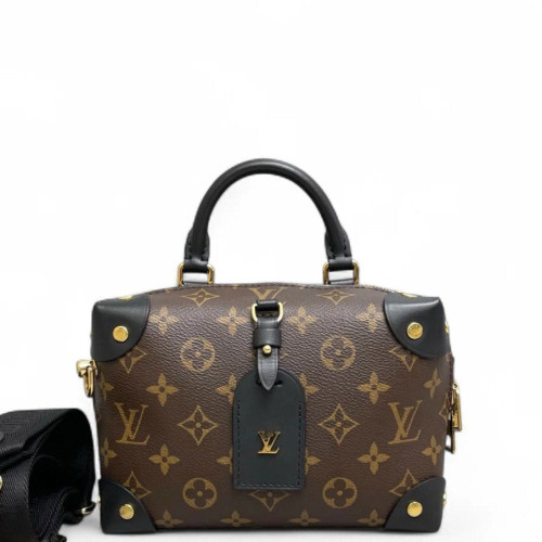 Louis Vuitton Petite Malle Souple Monogram Brown Black Louis Vuitton Petite Malle Souple Monogram Brown Black