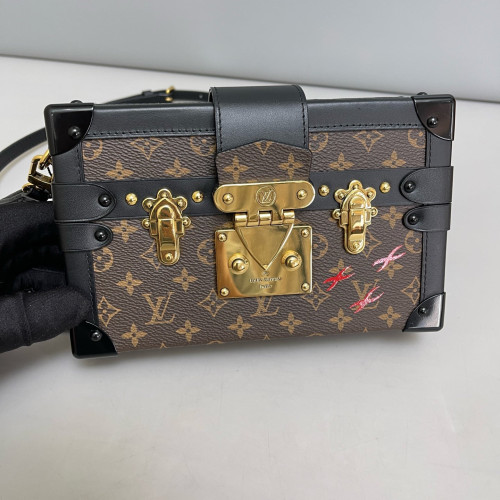 Louis Vuitton Petite Malle Monogram Brown Black
