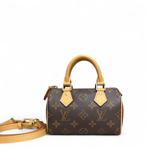 Louis Vuitton Nano Speedy Bandouliere Monogram Brown