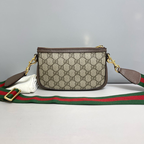Gucci Crossbody Bag GG Supreme Monogram Beige Brown Green Gucci Crossbody Bag GG Supreme Monogram Beige Brown Green