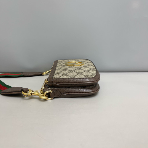 Gucci Crossbody Bag GG Supreme Monogram Beige Brown Green Gucci Crossbody Bag GG Supreme Monogram Beige Brown Green