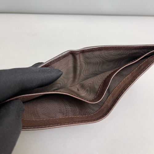 Prada Compact Wallet Calfskin Dark Brown Prada Compact Wallet Calfskin Dark Brown