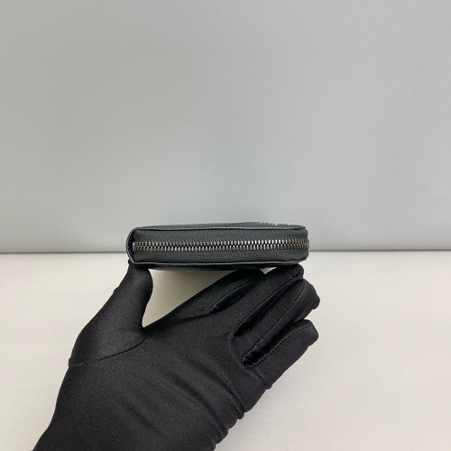 Prada Continental Wallet Saffiano Calfskin Black