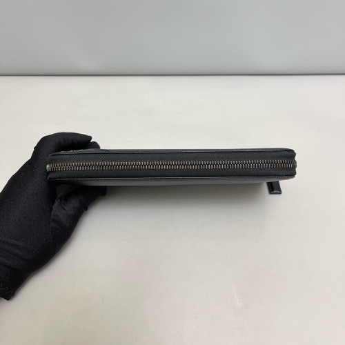 Prada Continental Wallet Saffiano Calfskin Black