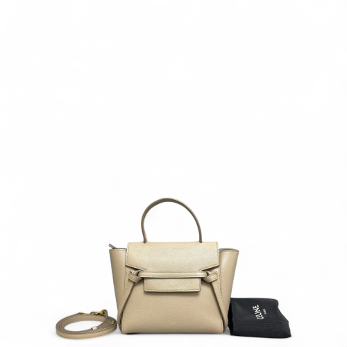 Celine Nano Belt Bag Grained Calfskin Natural Tan