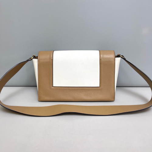 Celine Medium Frame Shoulder Bag Calfskin Natural Tan Beige