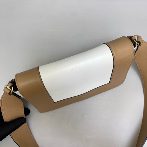 Celine Medium Frame Shoulder Bag Calfskin Natural Tan Beige